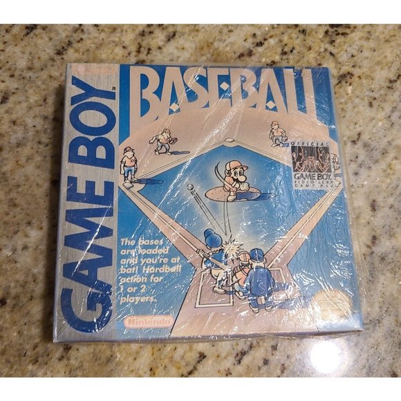 Rare New 1989 Nintendo Gameboy Baseball Game Mario Game Boy.* Shrink wrap open*